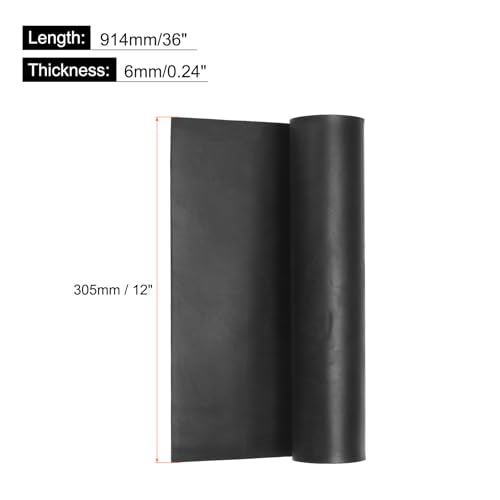 MECCANIXITY Solid Rubber Sheet 1/4" Thick x 12" Wide x 27.5" Long, Anti-Slip Neoprene Rubber Roofing Material for Gaskets DIY Material, Pads, Seal, Bumpers - size: 1/4" x 12" x 27.5"