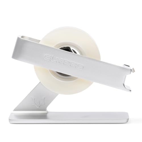 ELYPRO Modern Metal Desktop Tape Dispenser for Office Desk, Silver