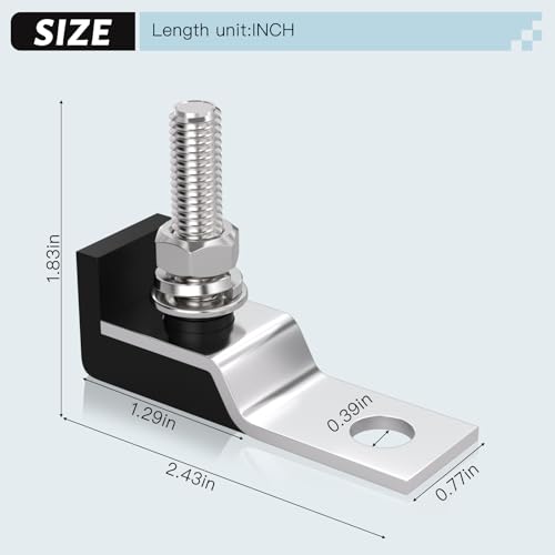 Marine-Rated Battery Terminal Fuse Single-Circuit Holder,MRBF Fuse Holder,Single M8 Terminal (5/16"),Includes Weatherproof Cap,For Marine/Truck/RV/Construction Equipment - style: Single-Circuit Holder