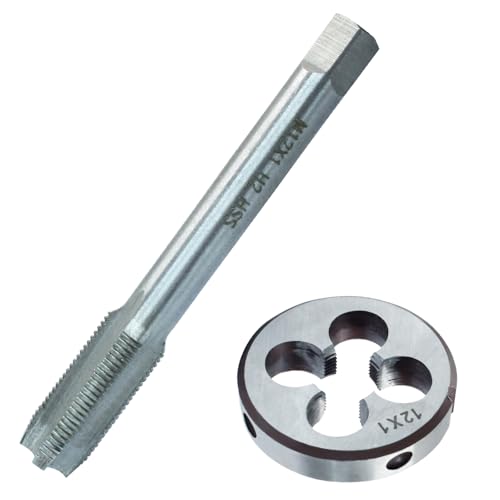 M12x1 Tap And Die Set, HSS Metric Threading Tool - size: M12 x 1