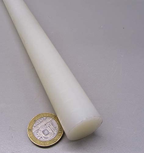 Natural Nylon 6/6 Extruded Round Rod .875" (7/8") x 5 Ft Length 2 pcs 10 Feet