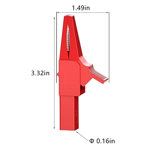 Goupchn 2PCS Heavy Duty Alligator Clips Red&Black - style: P2003-2PCS