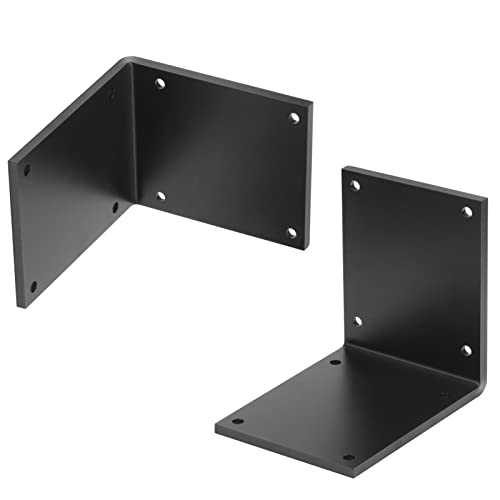 2 PCS Heavy Duty Steel L Angle Bracket for 8x8 Wood, 7/32" Thick - size: for 8x8 Wood