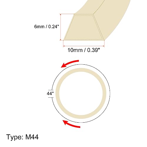 HARFINGTON M44 Industrial Sewing Machine Belt 44" Outer Girth Rubber Triangle V-Belt - size: M44