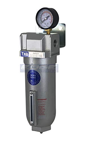 HEAVY DUTY INDUSTRIAL GRADE COALESCING FILTER WITH 0.01u MICRON ELEMENT, 11oz METAL BOWL, REMOVES 99.98% MOISTURE, VAPOR AND OIL FROM COMPRESSED AIR LINES, MANUAL DRAIN (3/4" NPT, 11oz BOWL) - style: 3/4" NPT, 11oz BOWL