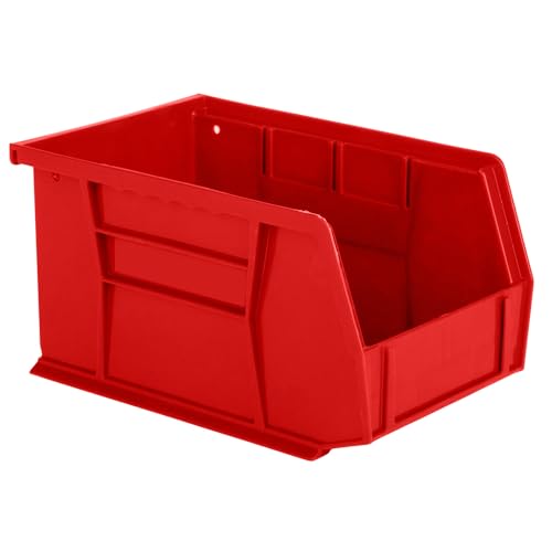 HE HUDSON EXCHANGE 9.5" x 6" x 5" (6 Pack) Plastic Stackable Storage Bin, Red - color: Red, size: 6 Pack