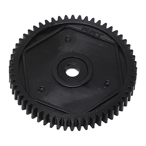 Metal 56T Spur Gear, Small Lightweight Gear Set with 13T 15T Gears for Axial SCX10 RC Crawler Car, Strong Wear (Black) - color: Black