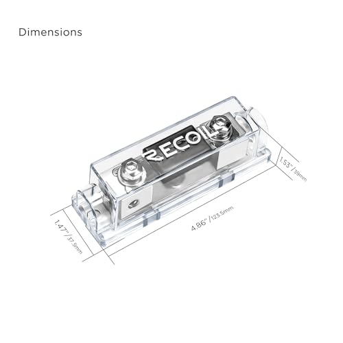 RECOIL ZAFH2-200 in-line ANL Fuse-Holders 1 X 0/2/4 Gauge Input & Output