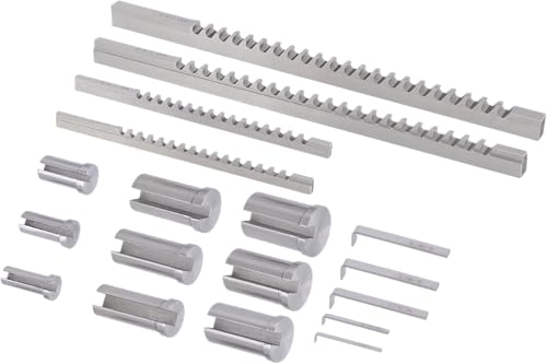 CME 18 Piece Keyway Broach Set, for 1/8" to 3/8" Keyway Widths and 9/16" to 1 9/16" Hole Diameters, Machine Keyway Widths for Gears, Pulleys, and Bushings - size: 9pc Set