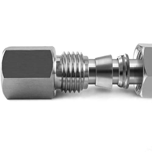 Beduan 2 Pcs 304 Stainless Steel Tubing Compression Fitting, 10mm Tube OD x 1/2" Female, Air Compression Ferrule Connect Fitting - size: 10 mm OD NPT1/2