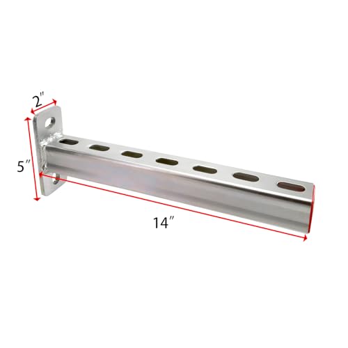 2 Pack Fasteners Braces,Steel Bracket,Steel Frame Stands, Display Stands, Pipe Stands, Metal Support Channel.14 Inch Long