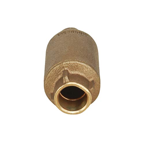 Midline Valve 372D256 Inline Spring Loaded Check Valve, Backflow Prevention Lead-Free, 3/4 in. Sweat Connections, Cast Brass - size: 3/4 in., style: Single Pack