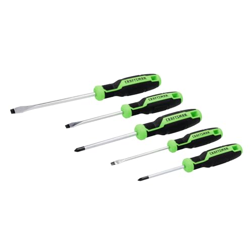 CRAFTSMAN Screwdriver Set 5 PC High Visibility Handles, Magnetic Tips (CMHT65135)