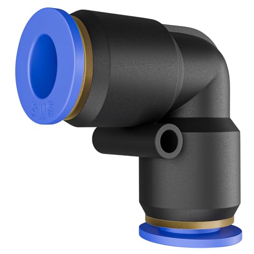 SNS Push to Quick Connect Tube Fitting Elbow 6mm Tube OD Union Plastic(10 PCS) SPV-6 - size: SPV-6