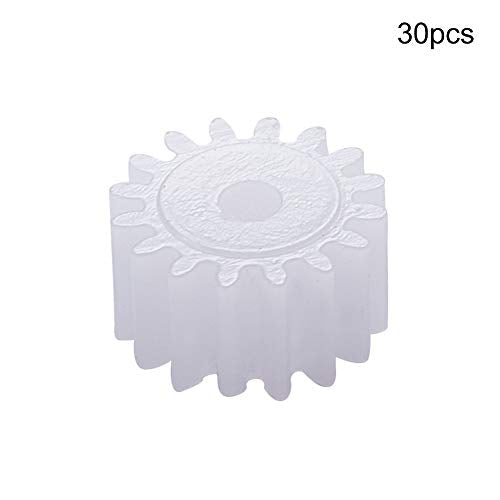 Othmro 30pcs 162A Model Plastic Gear White 16 Teeth 9mm OD 2mm Hole Dia 5mm Thickness Tiny Gears Good for DIY Craft RC Hobbyist - color: 2A 16Teeth, size: Plastic Gears