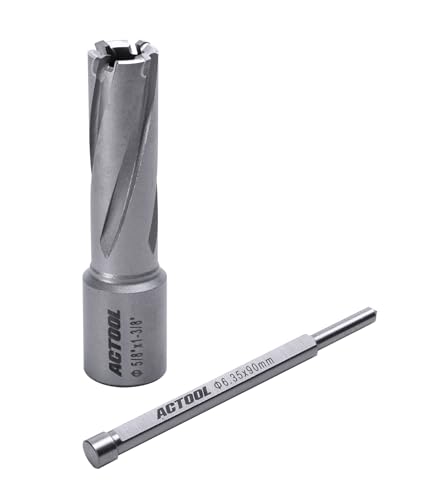 5/8'' Diameter x 1-3/8'' Depth of Cut Carbide Tipped TCT ANNULAR Cutter with 3/4'' Weldon Shank - size: 5/8'' x 1-3/8''