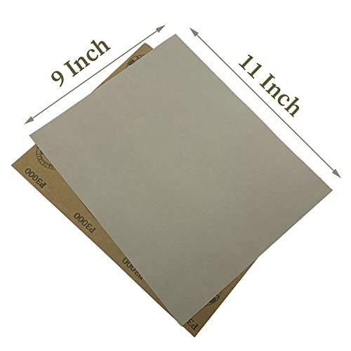 3000 Grit Wet Dry Sandpaper, 15PCS 9x11 Inch Silicon Carbide Sanding Sheets - style: Grit 3000