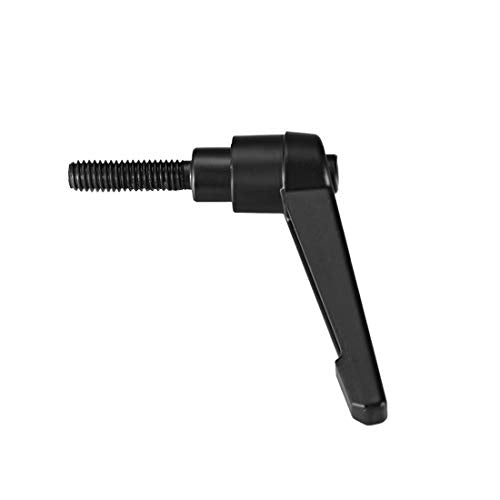 uxcell 5pcs Adjustable Clamping Lever Handle M6 x 20mm Metric Black Oxide Carbon Steel Male Threaded Stud Hand Knobs Ratchet Rotating Screw Handles Bolts with Locking Lever Black - size: M6 x 20mm
