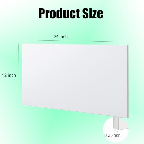 HDPE Sheet 1/4-12" x 24" High Density Polyethylene Sheets with Protective Film 1/4 Thick HDPE Plastic Sheet Board Solid Plastic Block for Flat Panel DIY Projects Machining Home (White) - color: White, size: 12“x24"x1/4"