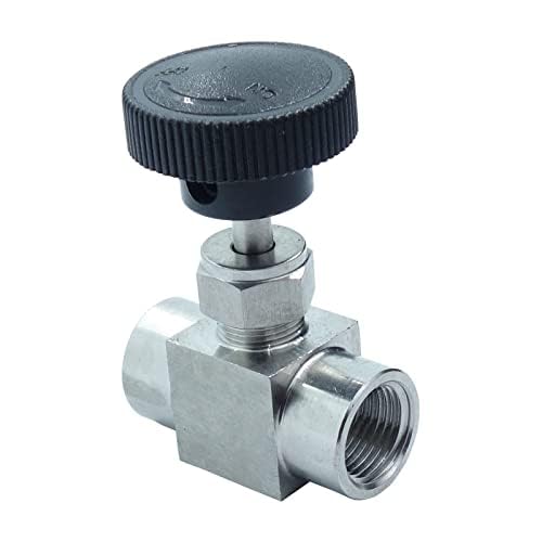 Stainless Steel 304 Instrument Gas Needle Valve 3/8 NPT Female 1000 Psi - size: SS304 3/8 FNPT