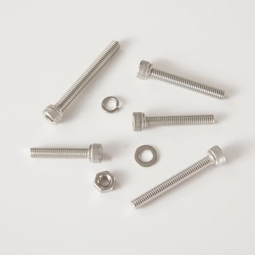 M6 x 30mm 35mm 40mm 45mm 50mm, Hex Socket Head Cap Screws Bolts Washers Nuts Assortment Kit, Stainless Steel 304, Metric Allen Drive, 80 PCS - size: Socket M6x30/35/40/45/50 mm