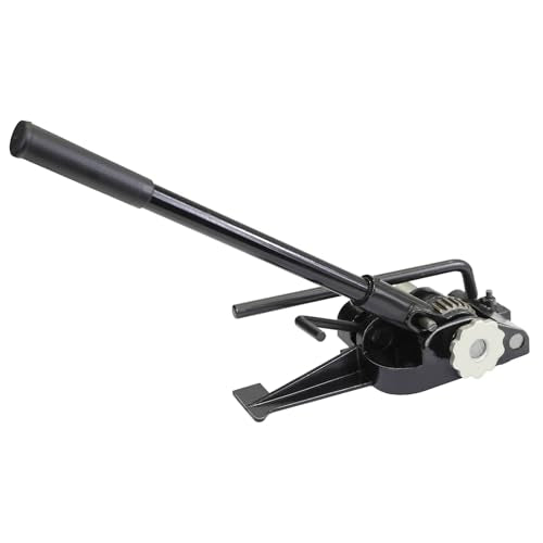 Heavy Duty Banding Strapping Tensioner & Cutter Manual Packaging Tools Windlass for 1/2"-3/4" Width Metal Steel Strapping Coil - color: Steel Strapping(with cutter), size: 1/2-3/4in