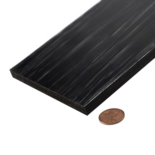 12x4x2/5 Inch Large Carbon Fiber Board Solid Flat Stock Construction Grade 305x100x10mm - size: 12" Length