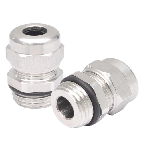 Biaungdo 2 Pack NPT 1/2" Cable Gland Waterproof, Adjustable 6-12 mm - size: NPT 1/2"