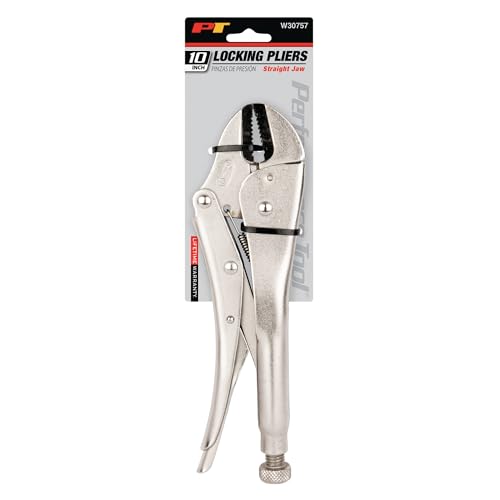 Performance Tool W30757 10 in. Straight Jaw Locking Pliers - size: 10" Straight Jaw Locking Pliers