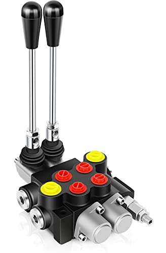 Hydraulic Flow Control Valve 2 Spool 13 GPM Adjustable Relief Valve - size: 2 Spool 13 GPM