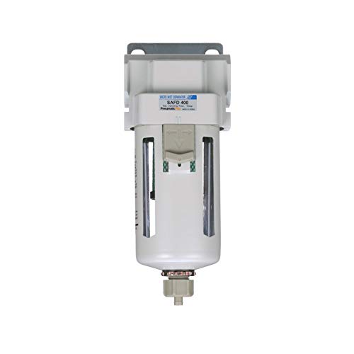PneumaticPlus SAFM400-N04B Coalescing Filter 1/2" NPT, 0.1 Micron - size: 1/2" NPT, style: Poly Bowl - Manual Drain