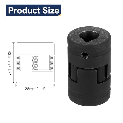 uxcell 1/2" to 5/8" L050 Flexible 3-Piece L-Jaw Coupling Coupler Set & Buna-N NBR Rubber Spider for Log Splitter Hybrid Equipment - size: 1/2" to 5/8", style: L050