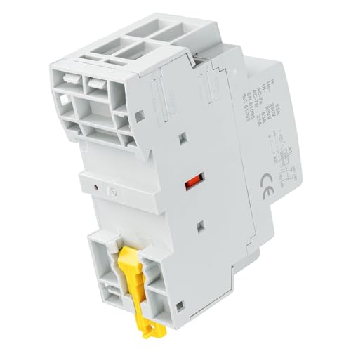 BAOMAIN 24V 2-Pole 63A Manual/Auto AC Contactor, 2NC, DIN Rail Mount