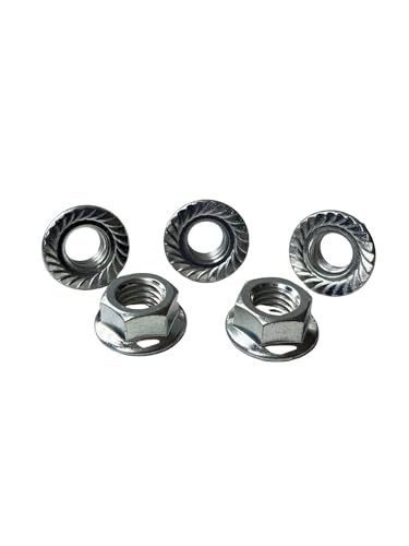 (50 Pcs) 1/2"-13 Hex Serrated Flange Nuts Case Hardened Zinc Clear Trivalent