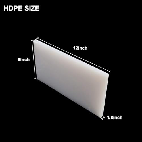 High-Density Polyethylene (HDPE) Plastic Sheet 1/8" Thick 8" X 12"- White HDPE Sheet,for Machining, Home Improvements, DIY Projects, Engineering,High-Density Polyethylene Plastic Block (Pack of 1) - color: White, size: 8"x12"x1/8"