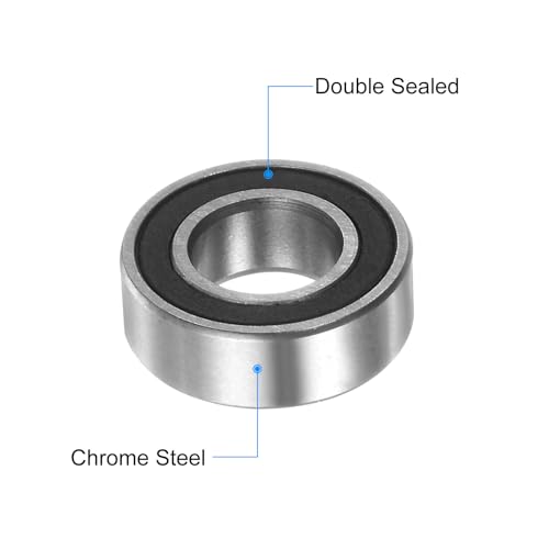 uxcell 10pcs MR126-2RS Miniature Deep Groove Ball Bearings 6x12x4mm Rubber Sealed Bearings for TRX4 1/10 RC Cars Trucks, 3D Printer, P6 (ABEC 3) - color: Black, size: 6x12x4mm