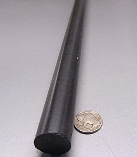 Black Nylon Extruded Round Rod .875" (7/8") x 5 Ft Length 1 pc
