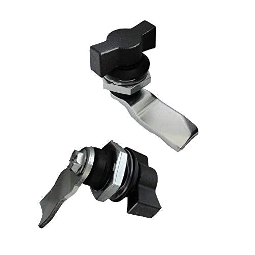 WJSKDQ 4pcs Thumb Operated Offset Cam Lock Thumb Cam Lock for Machine Cabinet Drawer Black_3 - color: Black_3, size: 4 Pieces