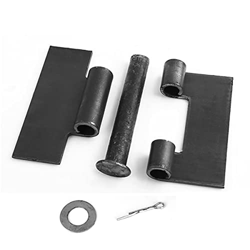 2 Pack Large Weldable Hinge, Heavy Duty Weld On Door Hinge, 6-1/2" x 5" - size: 6-1/2" x 5"