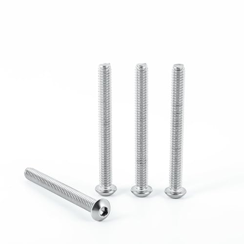 15 Sets 1/4-20 x 1-1/4" Button Head Socket Cap Bolts Screws with Nuts, Flat & Lock Washers, 304 Stainless Steel 18-8, Hex Drive, Bright Finish - size: 1/4-20, style: (15Sets)1/4-20 x 1-1/4"