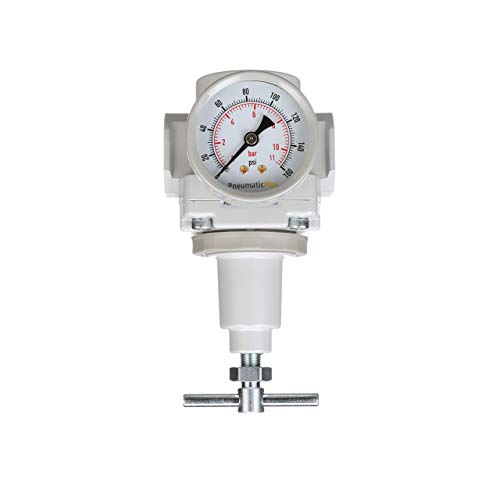 PneumaticPlus SAR400T-N04BG Air Pressure Regulator, 1/2" NPT, T-Handle - size: 1/2" NPT