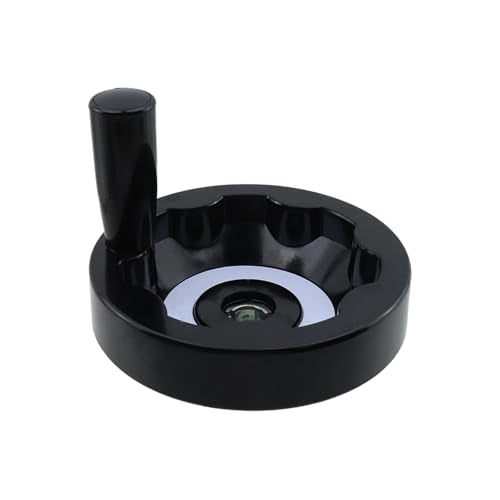 2 Pcs 4.92"/ 125mm Inner Foldable Corrugated Handwheel and 1 L-shaped Wrench, Bakelite Hand Wheel For Industrial Machinery Equipment, Lathe Milling Machine, 0.47"/ 12mm Hole Diameter, Black - style: 2 Pcs Foldable 125mm Dia.×12mm Hole Dia.(with Allen Wren