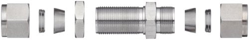Brennan N2700-LN-08-08-SS Stainless Steel Compression Tube Fitting, Bulkhead Union, 1/2" Tube OD - size: 0.5 Inch