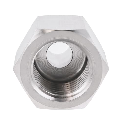 Stainless Steel M20*1.5 Female x 1" NPT Male Adapter Pressure Gage - size: M20*1.5 Female x 1" Male NPT