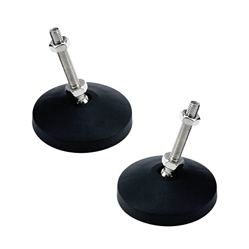 Antrader 4Pcs M8×50mm Heavy Duty Adjustable Leveling Feet w/Nylon Base - color: Style 1, size: D80 x M8 x H50,4pcs