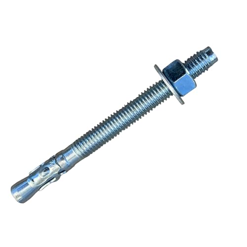 Sandbaggy 1/2" x 5-1/2" Concrete Wedge Anchors Bolts - Hex Head (Galvanized) - Masonry, Concrete (25, 1/2" x 5-1/2") - size: 1/2" x 5-1/2"