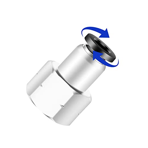 CEKER 1/4 Inch Air Tube Fittings - 1/8 Npt Female Push To Connect Quick Connect Air Hose Fittings 5Packs - size: 1/4" OD X 1/8" FNPT