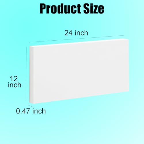 HDPE Sheet 1/2-12" x 24" High Density Polyethylene Sheets with Protective Film 1/2 Thick HDPE Plastic Sheet Board Solid Plastic Block for Flat Panel DIY Projects Machining Home (White) - color: White, size: 12“x24"x1/2"