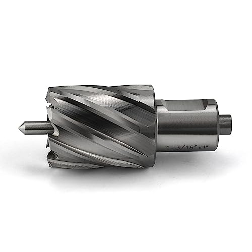 Annular Cutter JESTUOUS 1-3/16 Inch Cut Dia 3/4 Weldon Shank 1 Cut Depth