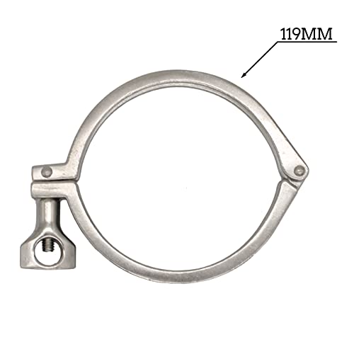 4" Tri Clamp with Wing Nut, Stainless Steel 304, Heavy Duty, Sanitary Clamp, Single Pin, Clover with Silicone Gasket - size: 4 inch
